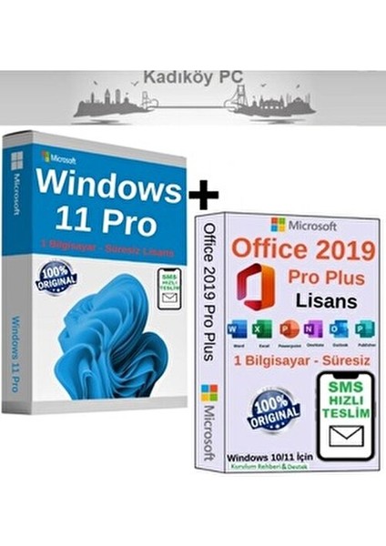 Office 2019 Pro Plus Lisans Süresiz + Windows 11 Pro Lisans Süresiz 2025