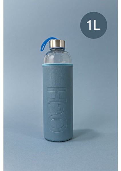 H2O Deri Kılıflı Cam Matara 1000 ml
