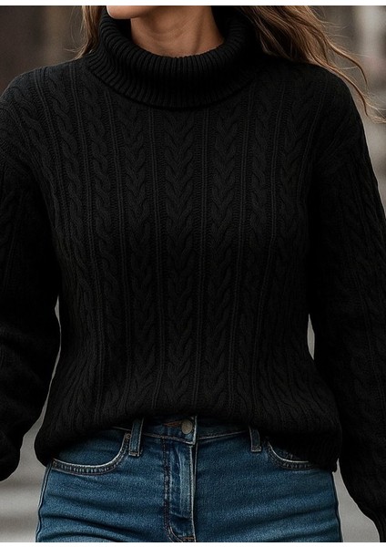 Uzun Kollu Yarı Balıkçı Yaka Triko Bluz fiyatları