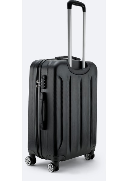 Erkek Siyah Kilitlenebilir Orta Boy Bavul B008112