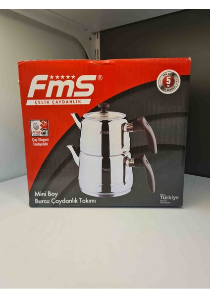 Burcu Çaydanlık Mini Boy Siyah Sap