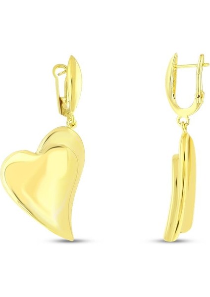 Kalpli Tasarım Altın Küpe - 14K