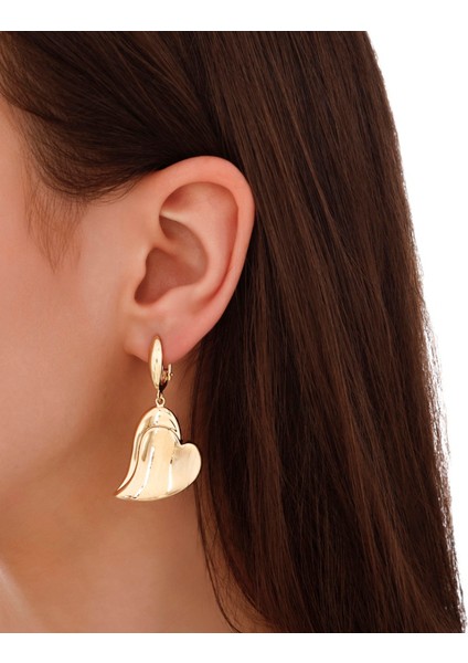 Kalpli Tasarım Altın Küpe - 14K modelleri