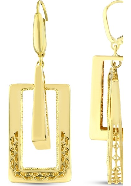 Tasarım Altın Küpe - 14K