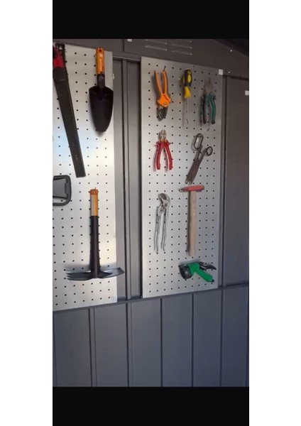 Metal Bahçe Depolama Kulübesi Siyah Renk