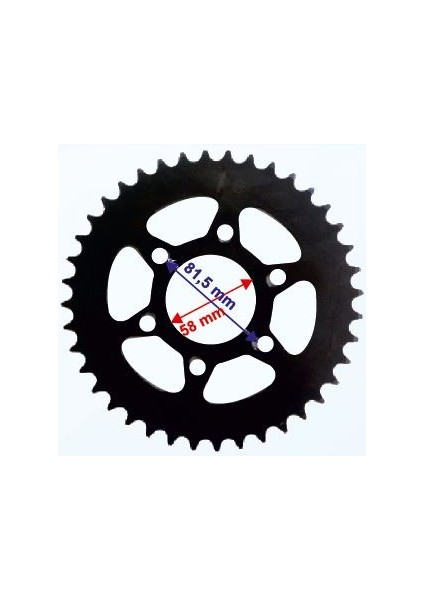 BAJAJ PULSAR NS200 520-40T ARKA DİŞLİ İÇ ÇAP 58MM