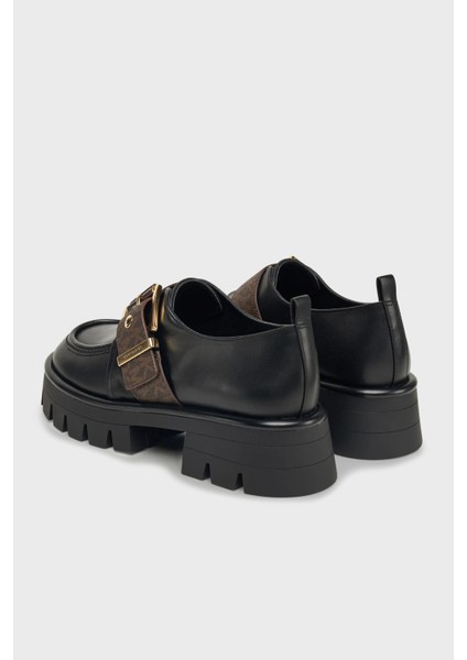 Tokalı Deri Kalın Tabanlı Loafer Ayakabbı 40F5COFP2L292 Bayan Ayakkabı 40F5COFP2L 292 indirimleri