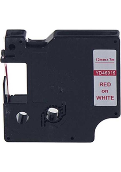 45015 Muadil Beyaz-Kırmızı D1 Yedek Şerit 12MM x 7m