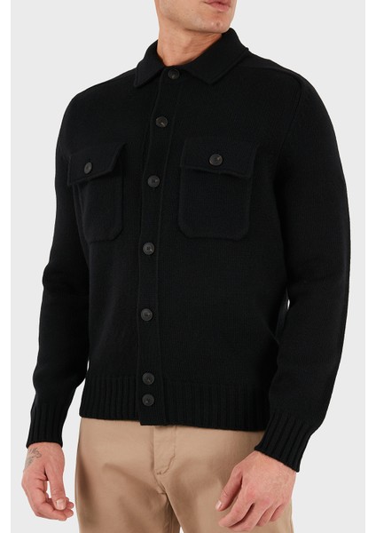 % 100 Yün Regular Fit Düğmeli Cepli Örme Ceket Erkek Ceket 13109 25079 099 modelleri