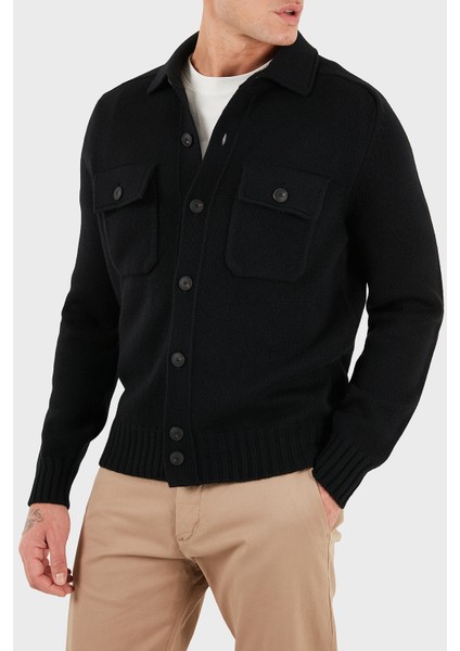% 100 Yün Regular Fit Düğmeli Cepli Örme Ceket Erkek Ceket 13109 25079 099 fırsatları