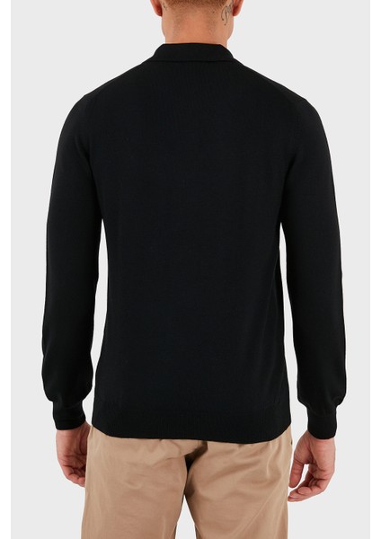 % 100 Yün Regular Fit Yarım Fermuarlı Polo Yaka Kazak Erkek Polo Yaka Kazak 55125 14290 099 fiyatları