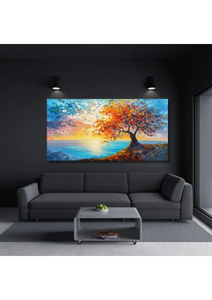 Hd Digital Baskı Ağaö-Ç ve Deniz Manzarası Kanvas Tablo Duvar fiyatları