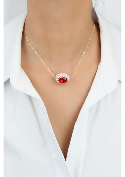 Ince Zincir Kristal Taşlı Uçlu Kolye fiyatları