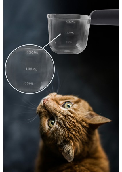 Platformlu Ölçülü Kedi Mama Kaşığı Standlı Ölçü Küreği indirimleri