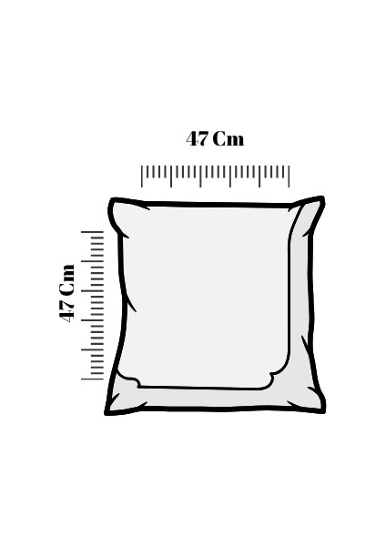 Punch Işlemeli Kırlent 47X47 cm Nk 2608 Çiçek Bahçesi Punch Kırlent modelleri