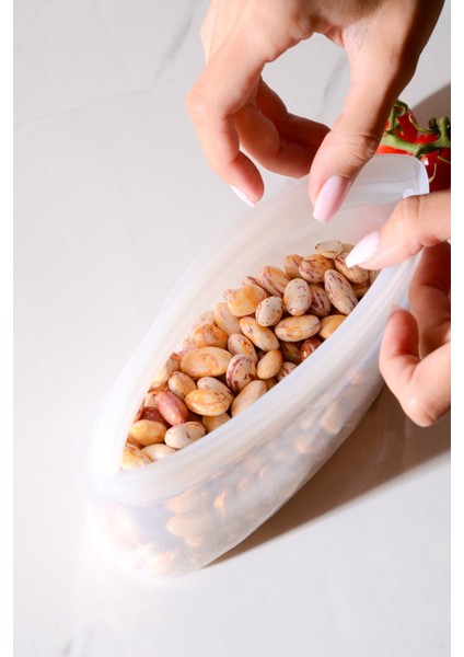 Lush Hava Sızdırmaz Kilitli Silikon Saklama Torbası 500 ml | Şeffaf fiyatları