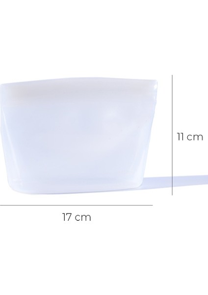 Lush Hava Sızdırmaz Kilitli Silikon Saklama Torbası 500 ml | Şeffaf indirimleri