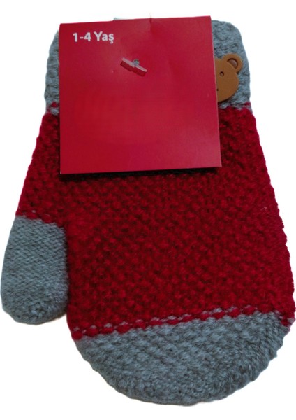 Erkek Bebe Örme Tek Parmaklı Eldiven 1-4 Yaş