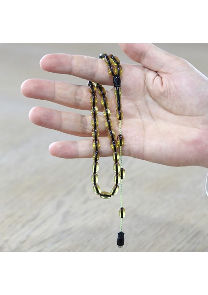 Sistemli Özel Kesim Ihlamur Sarı Ateş Kehribar Tesbih modelleri