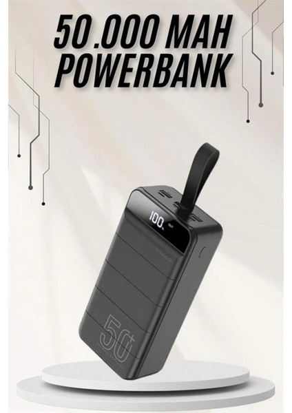 Powerbank Çoklu Şarj Girişi 50.000 Mah Taşınabilir Dijital Göstergeli fiyatları