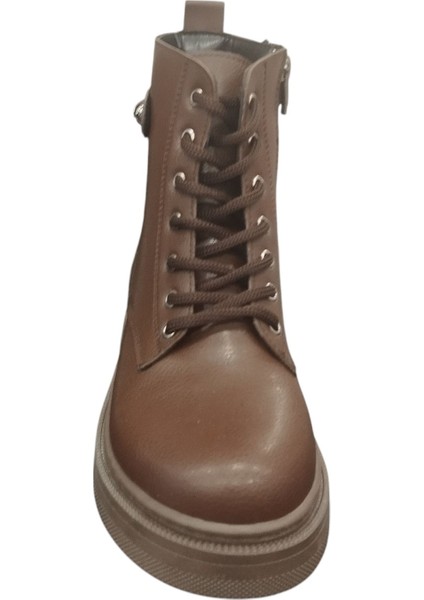 86209Z Yandan Fermuarlı Kaydırmaz Kalın Kauçuk Taban Günlük Kadın Bot modelleri