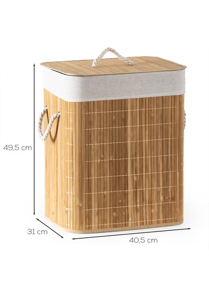 Porsima PBT-053 Kapaklı Kirli Çamaşır Sepeti Dikdörtgen - Bambu Kirli Çamaşır Sepeti modelleri