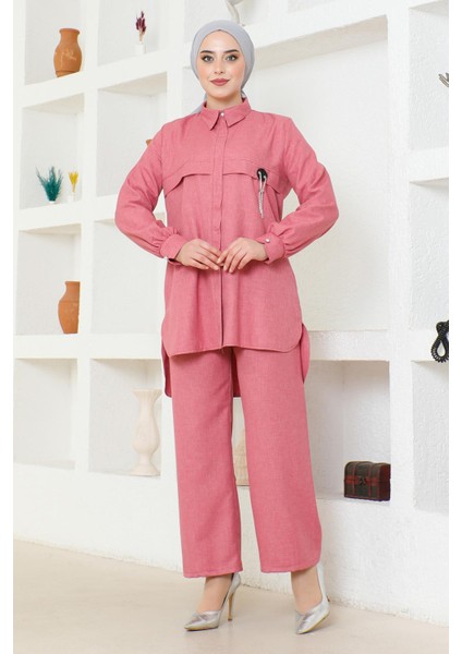 Arması Zincirli Takım Pembe 19206