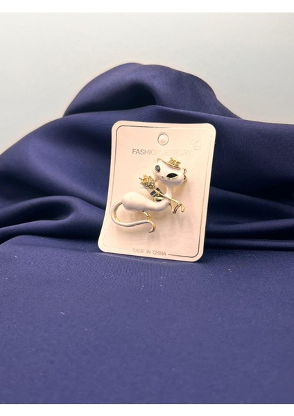 Asil Sosyete Kedi Broş Yaka Iğnesi