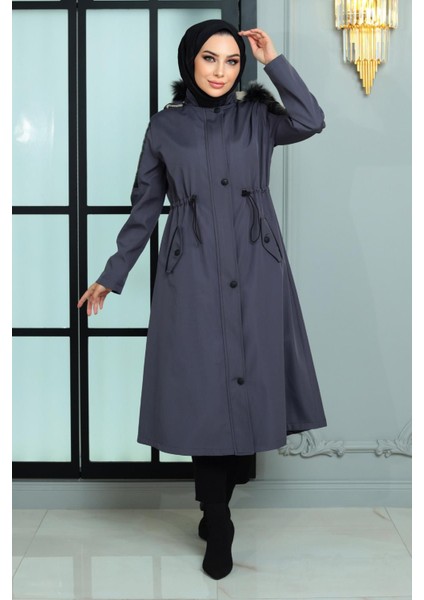 Garni Detaylı Mont Antrasit 10386