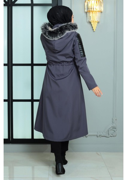 Garni Detaylı Mont Antrasit 10386 indirimleri