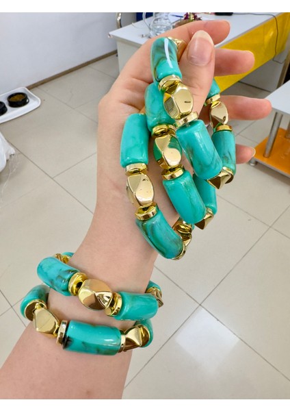 Kemik Akrilik Lastikli Bileklik Vintage modelleri