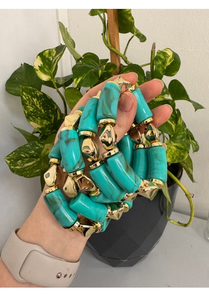 Kemik Akrilik Lastikli Bileklik Vintage indirimleri