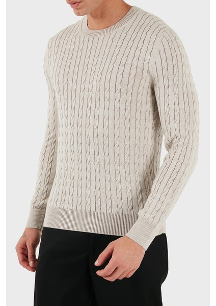 % 100 Yün Regular Fit Bisiklet Yaka Kazak Erkek Kazak 57101 14401 005 fiyatları