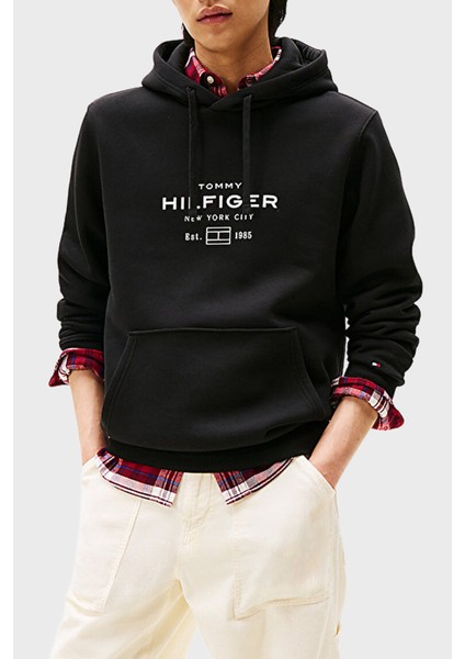 Pamuklu Regular Fit Logolu Kapüşonlu Sweat Erkek Sweat MW0MW40864 Bds