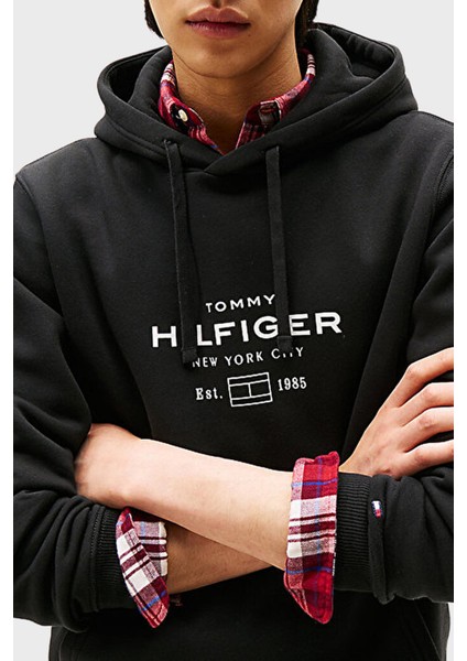 Pamuklu Regular Fit Logolu Kapüşonlu Sweat Erkek Sweat MW0MW40864 Bds fiyatları