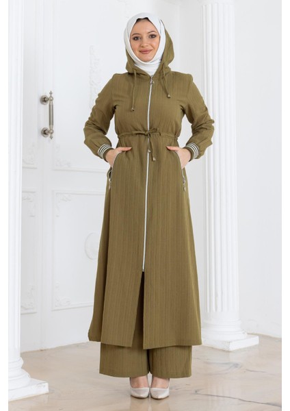 Beli Bağcıklı Kapşonlu Takım İndigo 19236 modelleri