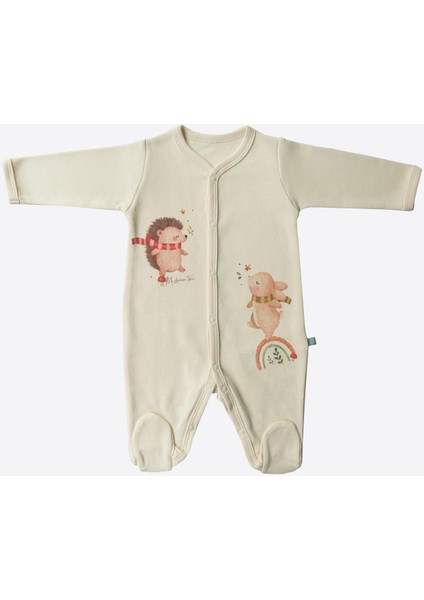 Organik Mushroom 10 Lu Zıbın Set - Ekru