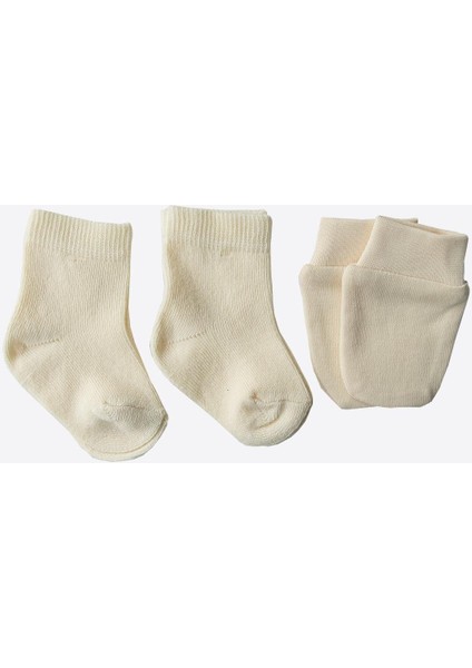 Organik Mushroom 10 Lu Zıbın Set - Ekru