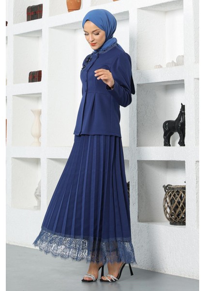Dantel Detaylı Etekli Takım Indigo 17100 modelleri