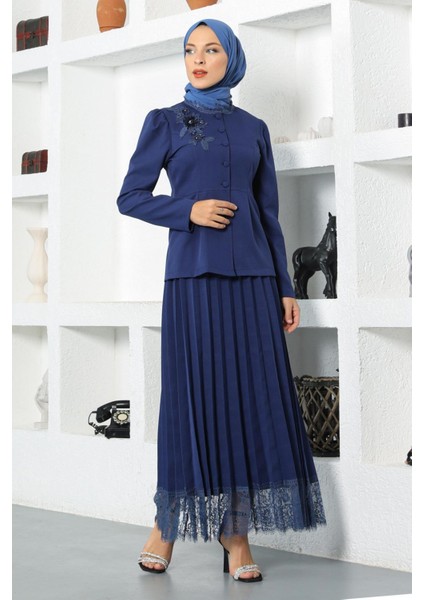 Dantel Detaylı Etekli Takım Indigo 17100 fırsatları