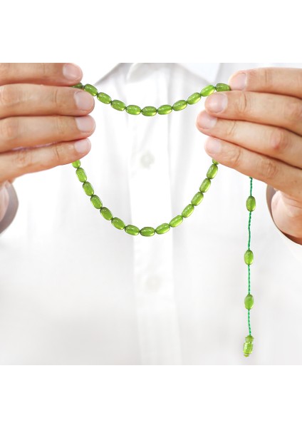 Sistemli Özel Kesim Sedefli Yeşil Ateş Kehribar Tesbih fırsatları