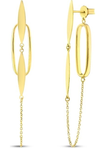 Tasarım Altın Küpe - 14K