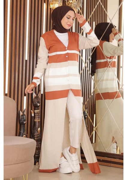 Düğme Detay Triko Somon 2271-4 fırsatları