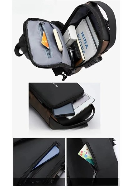 Powerbank Destekli Erkek Ön Göğüs Çantası fırsatları