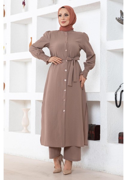 Yırtmaç Detaylı Takım Vizon 19233