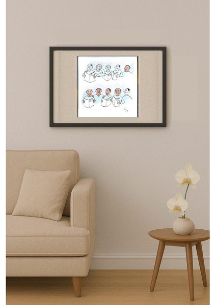 Bossena Philippe 30x30cm Orijinal Karikatür Tablo fiyatları