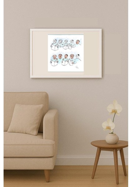 Bossena Philippe 30x30cm Orijinal Karikatür Tablo indirimleri