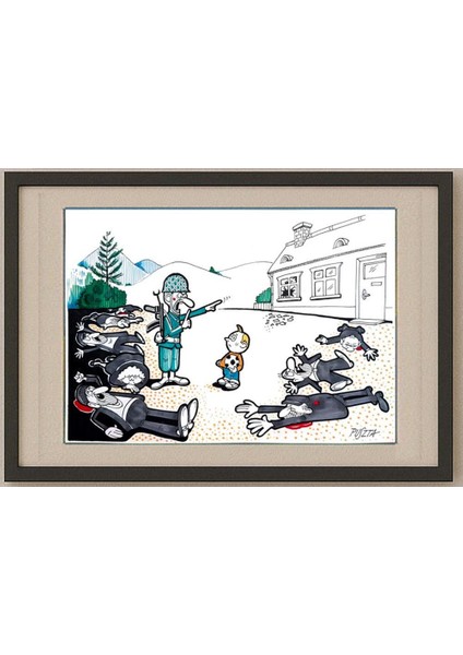 Peter Puszta 29X21CM Orijinal Karikatür Tablo