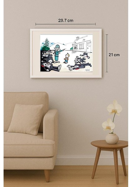 Peter Puszta 29X21CM Orijinal Karikatür Tablo indirimleri