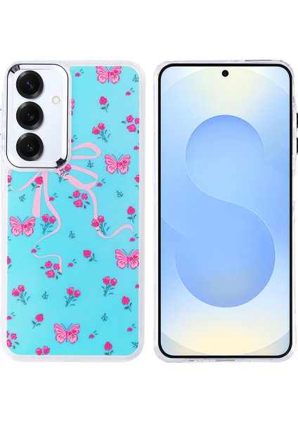 Spia Galaxy S24 Plus Kılıf Airbag Tasarımlı Spıa Hadra Kapak - Kelebek